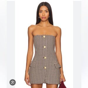 Ronny Kobo NBW Houndstooth Strapless TOP/dress